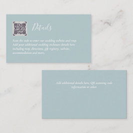 Budget QR-code website RSVP hotel huwelijksdetails Informatiekaartje