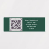 Budget QR-code website RSVP hotel huwelijksdetails Labels (Design 1)