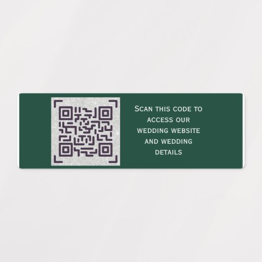 Budget QR-code website RSVP hotel huwelijksdetails Labels (Design 1)