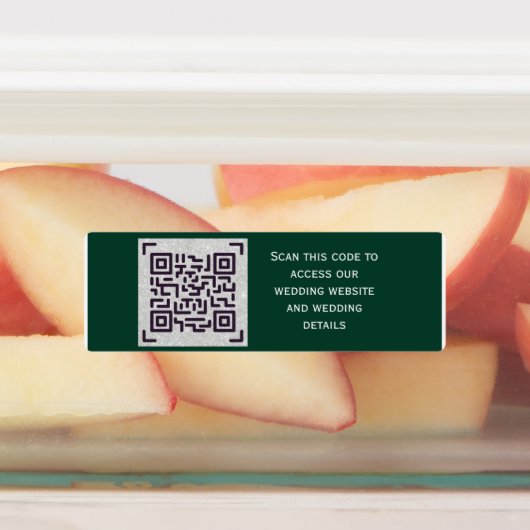 Budget QR-code website RSVP hotel huwelijksdetails Labels (Aangebracht)