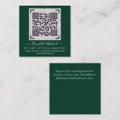 Budget QR-code website RSVP hotel huwelijksdetails Notitiekaartje (Voorkant / Achterkant)