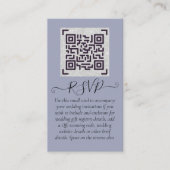 Budget QR-code website RSVP hotel huwelijksdetails Visitekaartje (Voorkant)