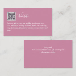 Budget QR-code website RSVP-hotel trouwdetails  Informatiekaartje