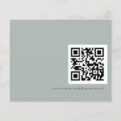 Budget QR Code Weddenschap Silvery Sage Green RSVP (Achterkant)