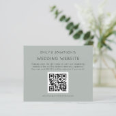 Budget QR Code Weddenschap Website Silvery Sage En (Staand voorkant)