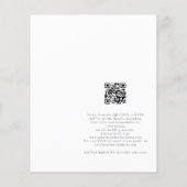 Budget QR Code Zwart Wit Boheems Bruiloft Uitnodig (Achterkant)