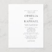 Budget QR Code Zwart Wit Boheems Bruiloft Uitnodig (Voorkant)