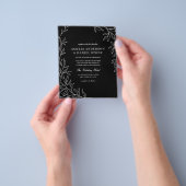 Budget QR Code Zwart-wit Uitnodiging voor het Huwe Flyer (Hand)