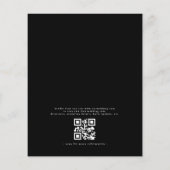 Budget QR Code Zwart-wit Uitnodiging voor het Huwe Flyer (Achterkant)
