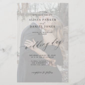 Budget QR foto moderne overlay trouwuitnodiging Flyer (Voorkant)