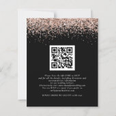 Budget QR Roos Gold Glitter Black Evening Weddensc (Achterkant)
