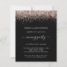 Budget QR Roos Gold Glitter Black Evening Weddensc