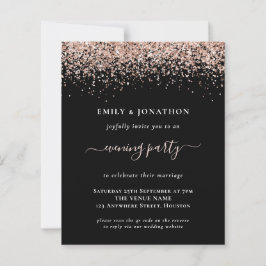 Budget QR Roos Gold Glitter Black Evening Weddensc