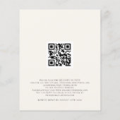 Budget QR Sage Eucalyptus Cream Weddenschap Uitnod (Achterkant)