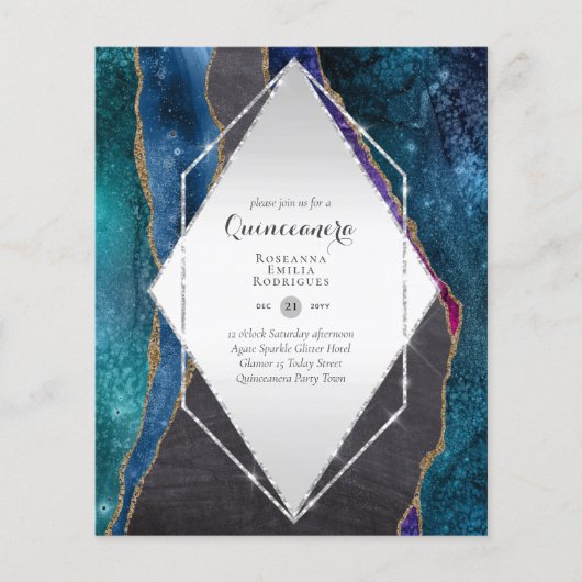 BUDGET QUINCEANERA - AGATE Glamour Chic met Glitte Flyer (Voorkant)