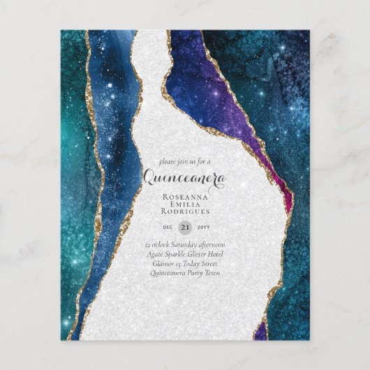 BUDGET QUINCEANERA - AGATE Glamour Chic Sfeervol Flyer (Voorkant)
