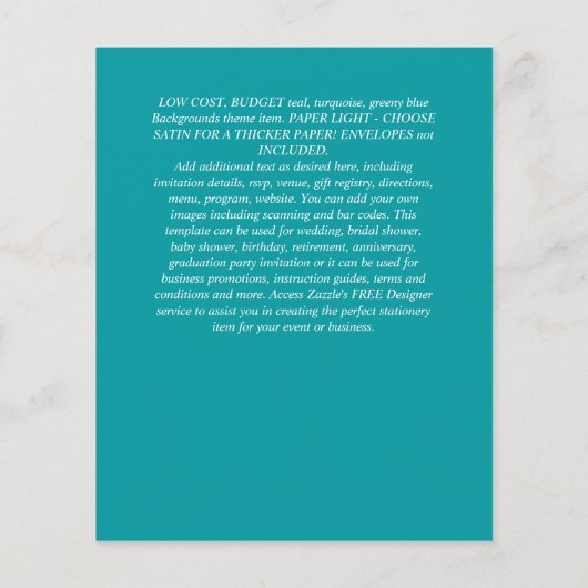 BUDGET QUINCEANERA - AGATE Sparkles Glamor Chic Flyer (Achterkant)