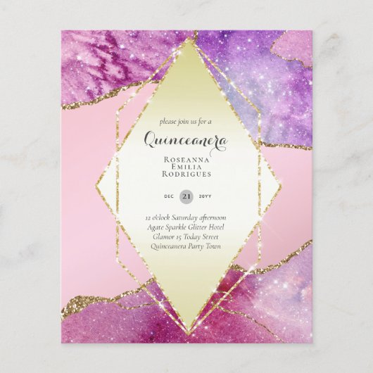 BUDGET QUINCEANERA - AGATE Sparkles Glamor Chic Flyer (Voorkant)