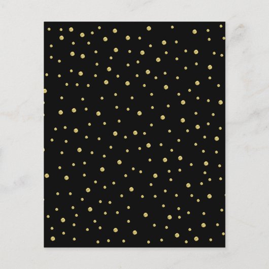 Budget Quinceanera - Black Red Gold Invitation Flyer (Achterkant)