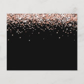 Budget Quinceanera Black roos Gold foto bedankt (Achterkant)