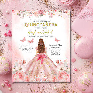 Budget Quinceañera Blush Pink Rose Bloemen