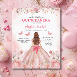 Budget Quinceañera Blush Pink Rose Bloemen