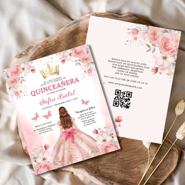 Budget Quinceañera Blush Roze Bloemvlinder (Creator heeft geüpload)