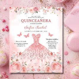 Budget Quinceañera Blush Roze Bloemvlinder