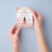 Budget Quinceañera Blush Roze Bloemvlinder Flyer (Hand)