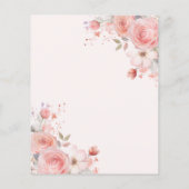 Budget Quinceañera Blush Roze Bloemvlinder Flyer (Achterkant)