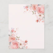 Budget Quinceañera Blush Roze Bloemvlinder Flyer (Achterkant)