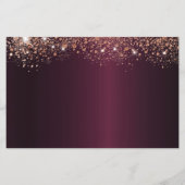 Budget Quinceanera burgundy roos gold save date (Achterkant)