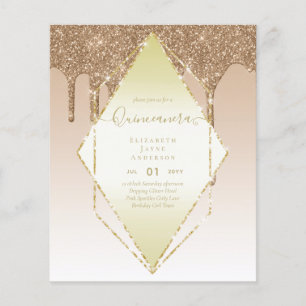 BUDGET Quinceanera Dripping Glitter Glamor 15e Flyer