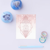 BUDGET Quinceanera Dripping Glitter Glamor 15e Flyer (Enkel)