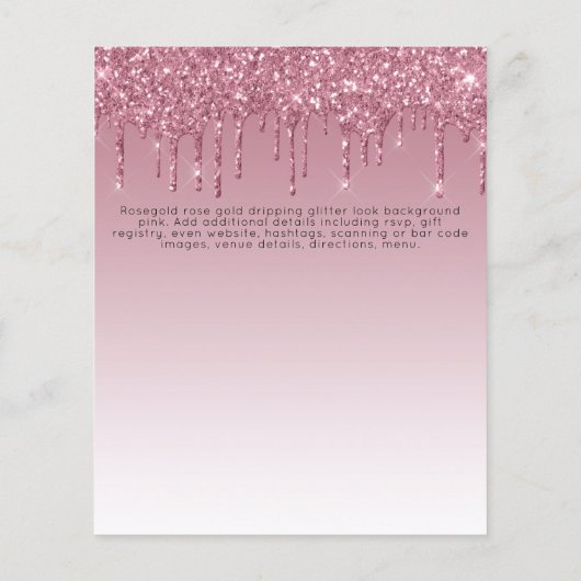 BUDGET Quinceanera Druipende Glitters Glamour 15e Flyer (Achterkant)