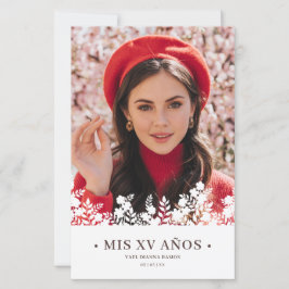 Budget Quinceañera Elegant Floral Lijst Spaans