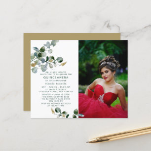 Budget Quinceañera Eucalyptus Floral Foto