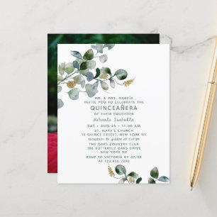 Budget Quinceañera Eucalyptus Floral Foto