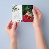 Budget Quinceañera Eucalyptus Floral Foto Flyer (Hand)