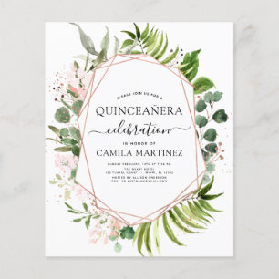 Budget Quinceanera Eucalyptus Roos Gold Geometric Flyer