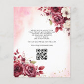 Budget Quinceanera Floral Bourgondië Prinses Flyer (Achterkant)