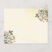 Budget Quinceanera Floral Gold Save the Date (Achterkant)