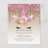 BUDGET Quinceanera Glitter Eenhoorn Anicorn met Vl Flyer (Voorkant)