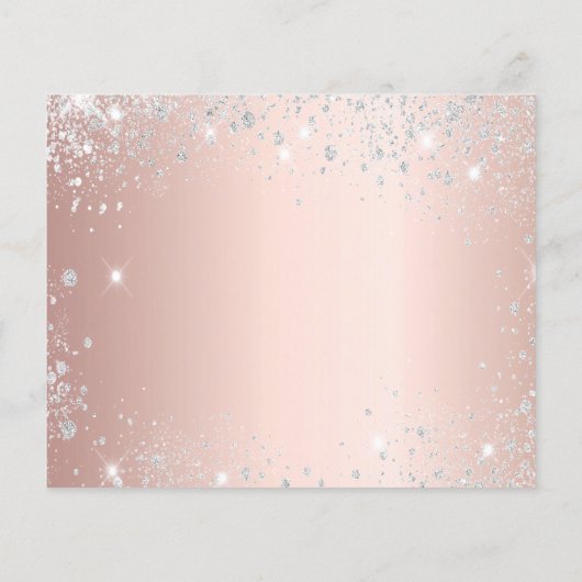 Budget Quinceanera masquerade roos gold save date (Achterkant)