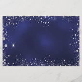 Budget Quinceanera navy blue Silver Save date (Achterkant)