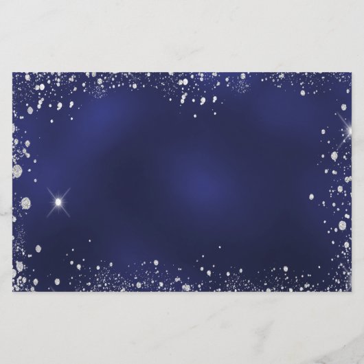 Budget Quinceanera navy blue Silver Save date (Achterkant)