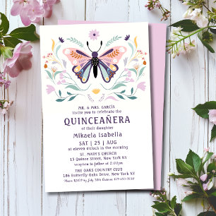 Budget Quinceañera Pink Paars Butterfly Floral Flyer