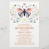 Budget Quinceañera Pink Paars Butterfly Floral Flyer (Voorkant)