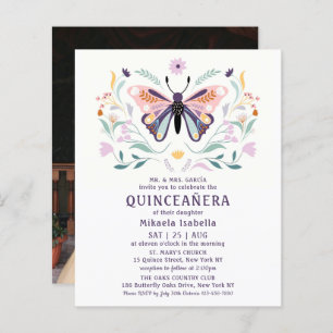 Budget Quinceañera Pink Paars Butterfly Foto