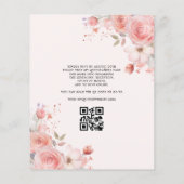 Budget Quinceañera QR Code Blush Roze Bloemen Flyer (Achterkant)
